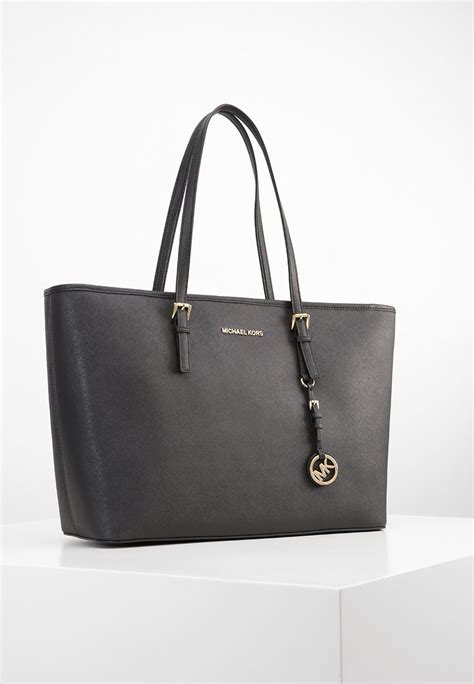 michael kors jet set travel bag black|Michael Kors designer tote jet set.